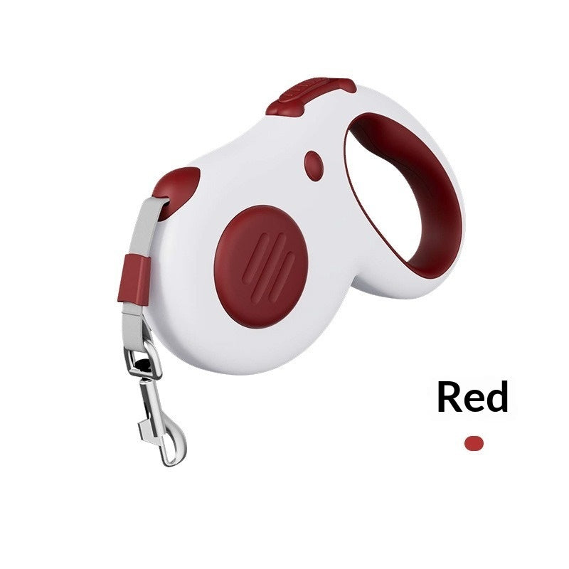 Red 5 m retractable dog leash