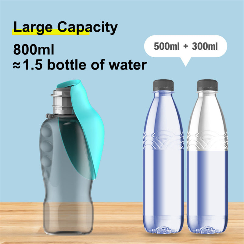 800 ml portable dog water bottle capacity comparison