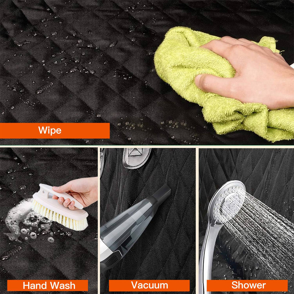 Cleaning options for the waterproof pet back seat cover