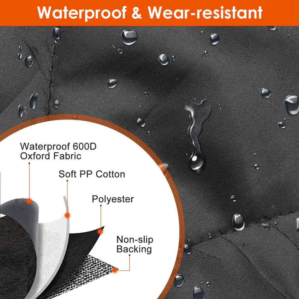 Waterproof layers and wear-resistant fabric of the pet seat cover