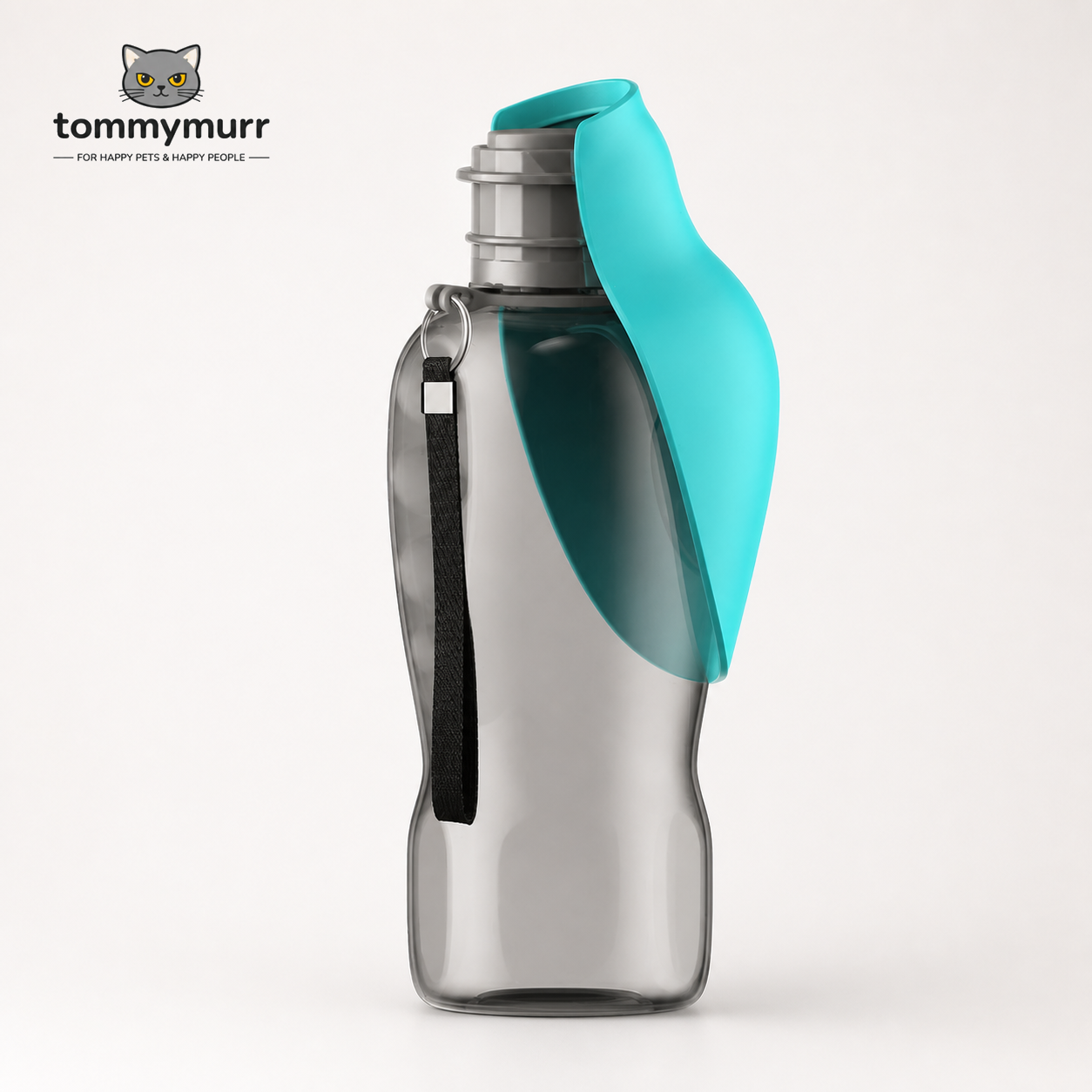 Tommy Murr turquoise-green 800 ml portable dog water bottle