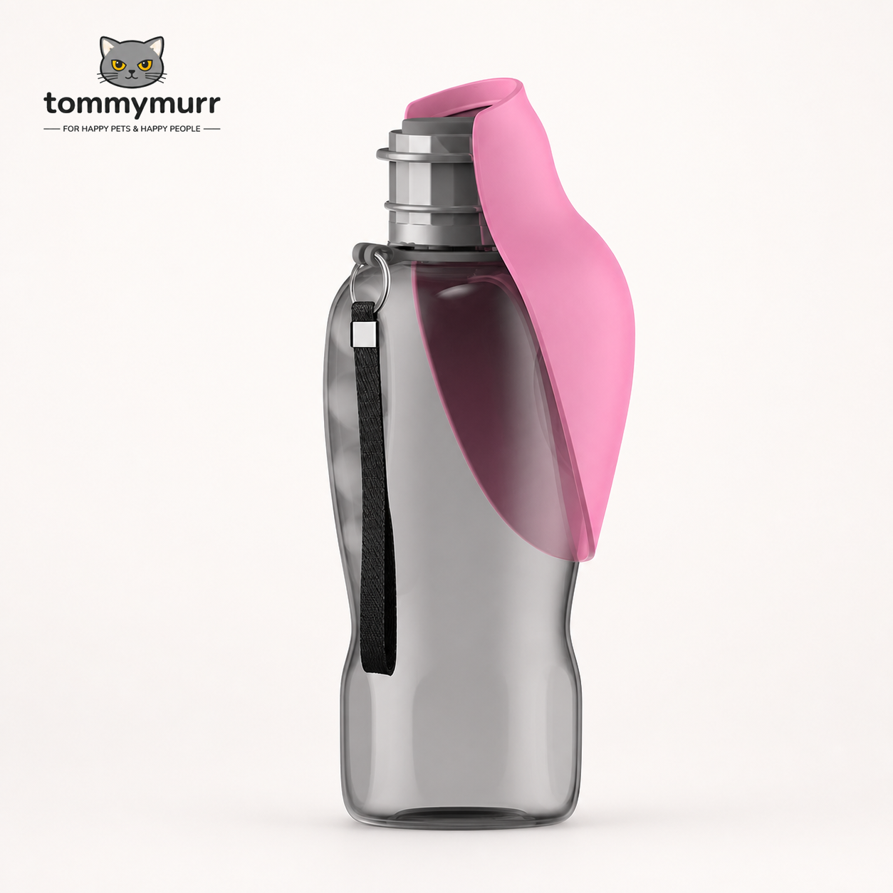 Tommy Murr Pink 800 ml portable dog water bottle