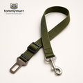 Tommy Murr adjustable dog car seat belt in Army Green