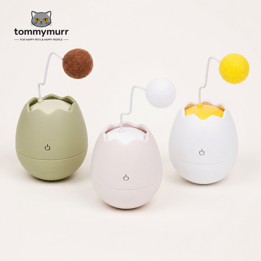 Tommy Murr interactive battery-powered cat toy in three colours