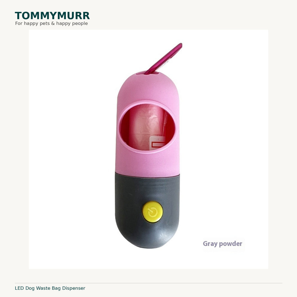 TOMMYMURR LED dog waste bag dispenser easy bag access